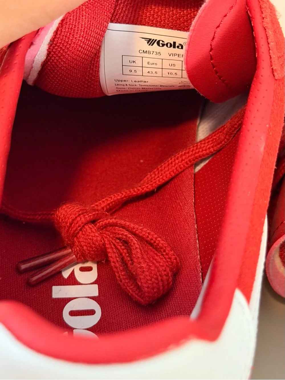 Gola Red Suede Low-Top Sneakers with White Stripes